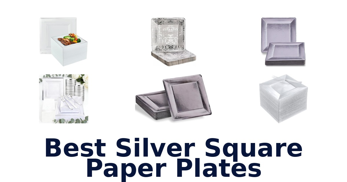 best silver square paper plates
