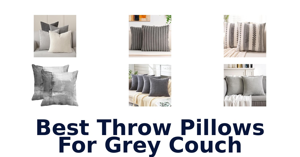best throw pillows for grey couch