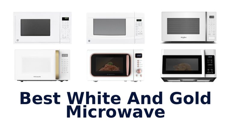 best white and gold microwave