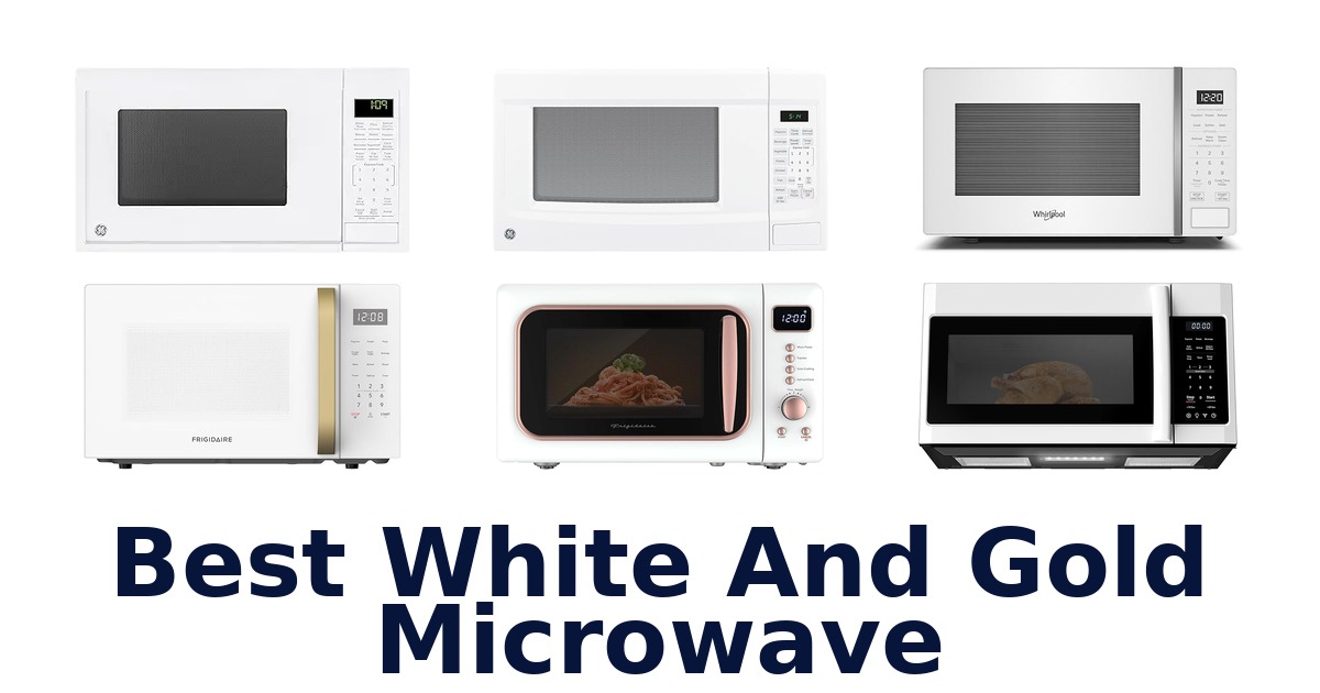 best white and gold microwave